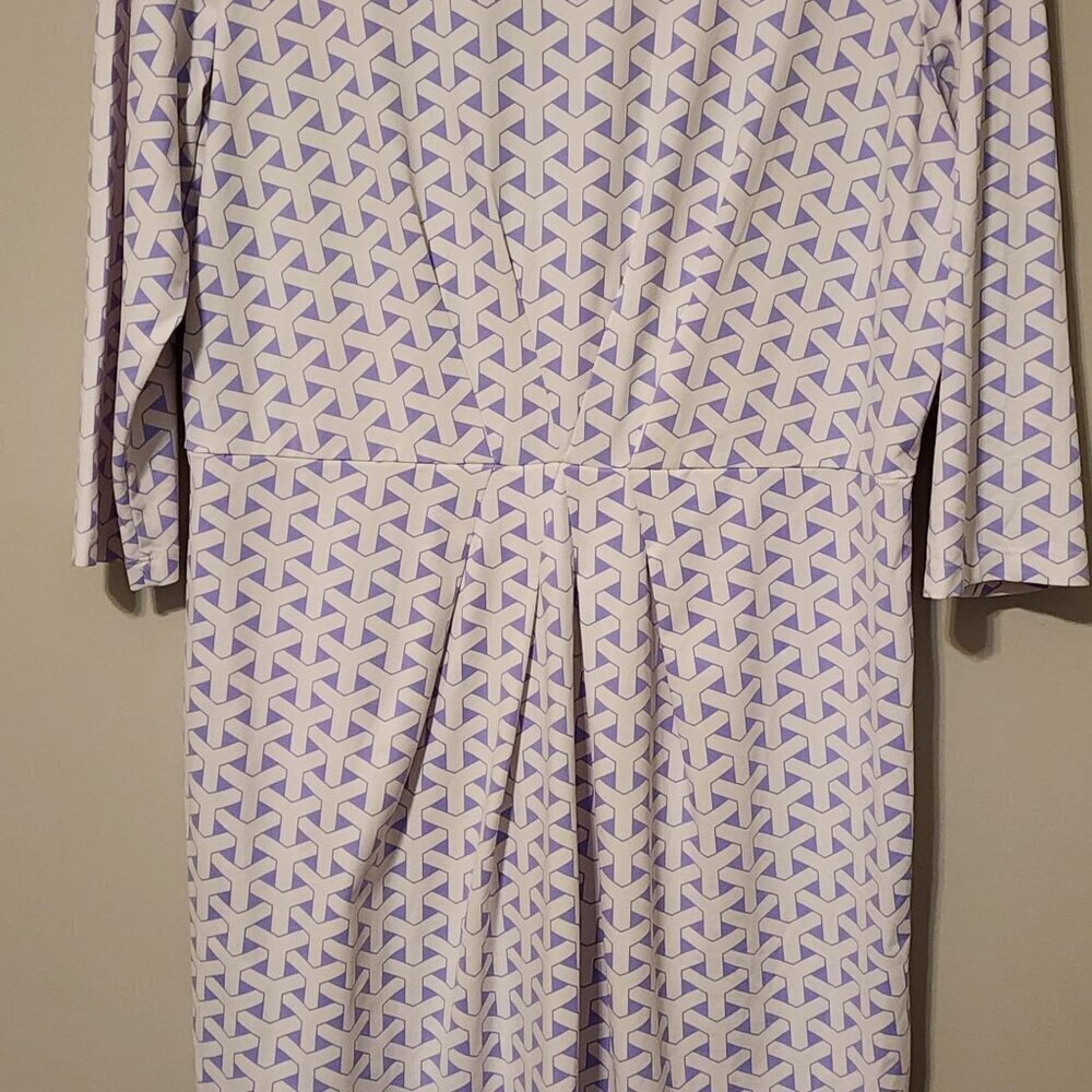 J.Mclaughlin dress sz XL women white geometric pattern Catalina fabric - Picture 5 of 13
